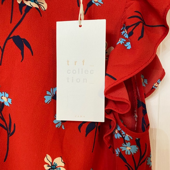 NWT Zara cute red blouse size L - Picture 2 of 7